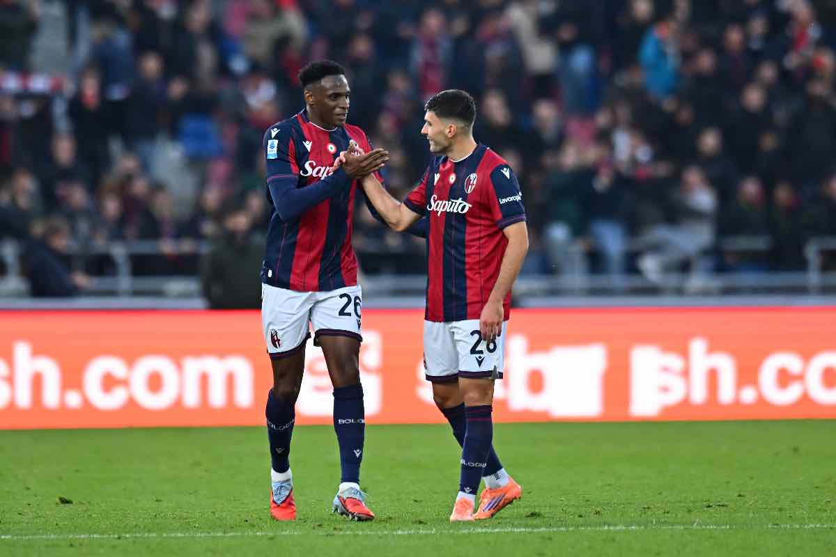 Lucumí e Cambiaghi durante Bologna-Napoli