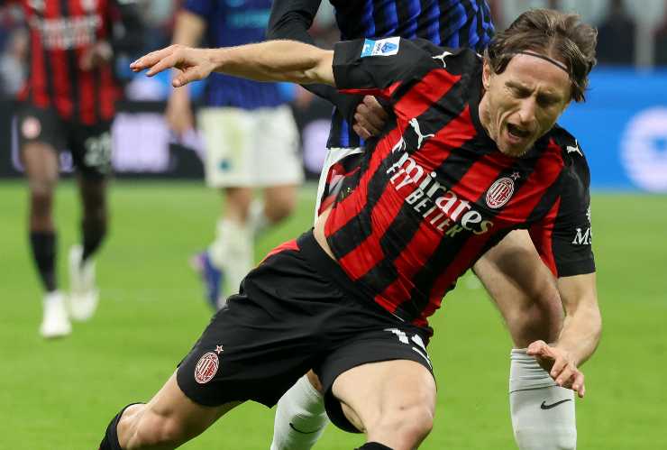 Luka Modric in azione nel Derby