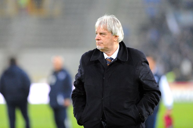 BOLOGNA, ITALY - NOVEMBER 14: Luigi Maifredi technical adviser of Brescia Calcio during the Serie A match between Bologna and Brescia at Stadio Renato Dall'Ara on November 14, 2010 in Bologna, Italy.