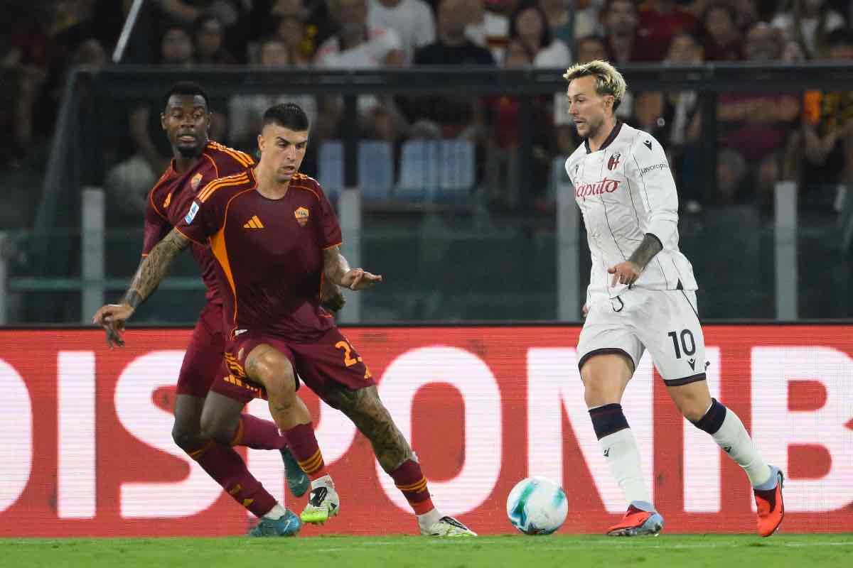 Gianluca Mancini a contrasto con Federico Bernardeschi