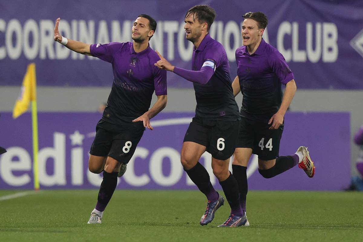 Mandragora, Ranieri e Fagioli esultano dopo il gol