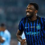 Marcus Thuram in azione con l'Inter