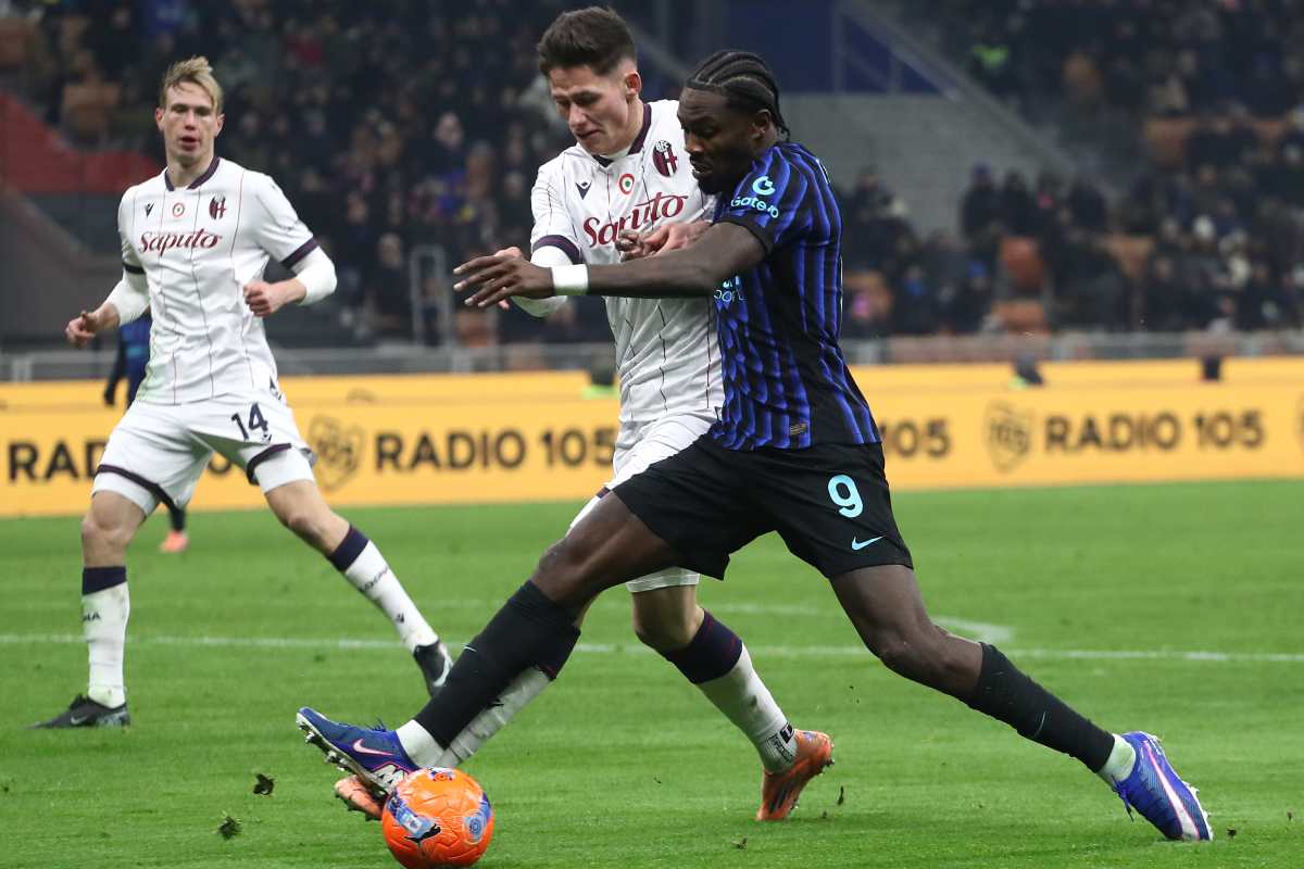 Thuram in azione contro il Bologna