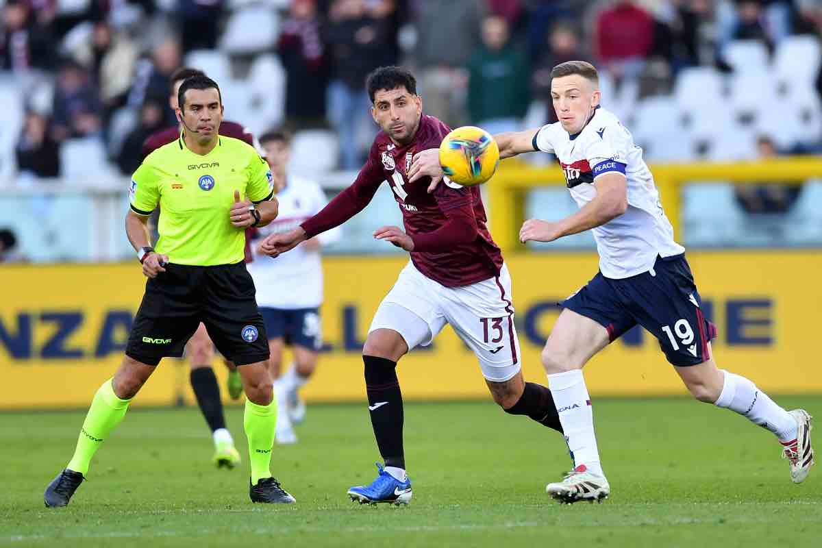 Maripan e Ferguson durante Torino-Bologna