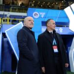 Beppe Marotta e Joey Saputo in occasione di Bologna-Inter, Supercoppa Italiana