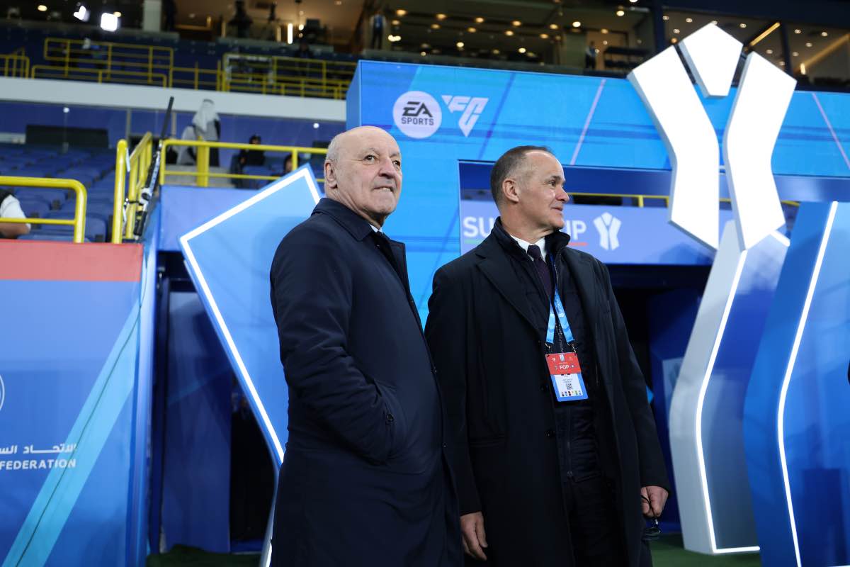Beppe Marotta e Joey Saputo in occasione di Bologna-Inter, Supercoppa Italiana