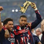 Marquinhos e Kimpembe esultano