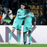 Vitík esulta dopo il gol