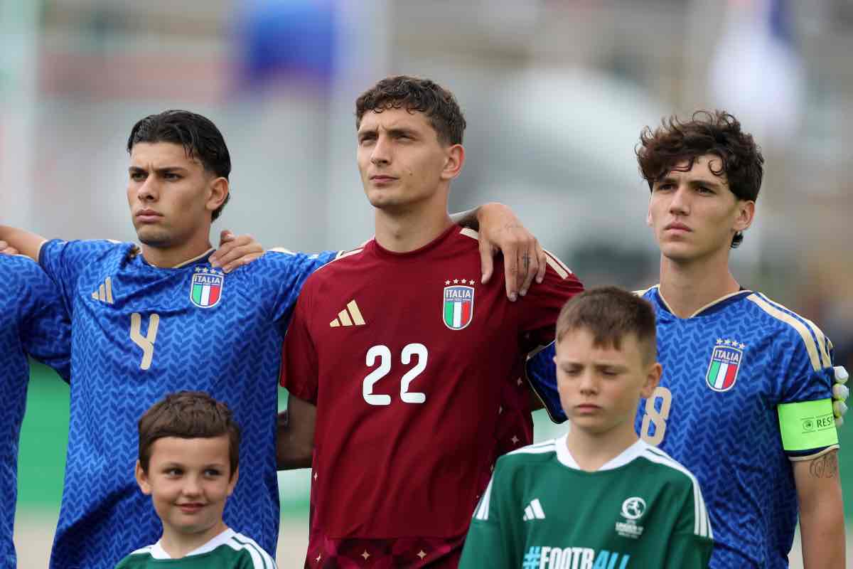 Massimo Pessina con la Nazionale U19