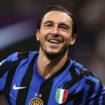 Matteo Darmian esulta dopo il gol in Inter-Lecce (2024)
