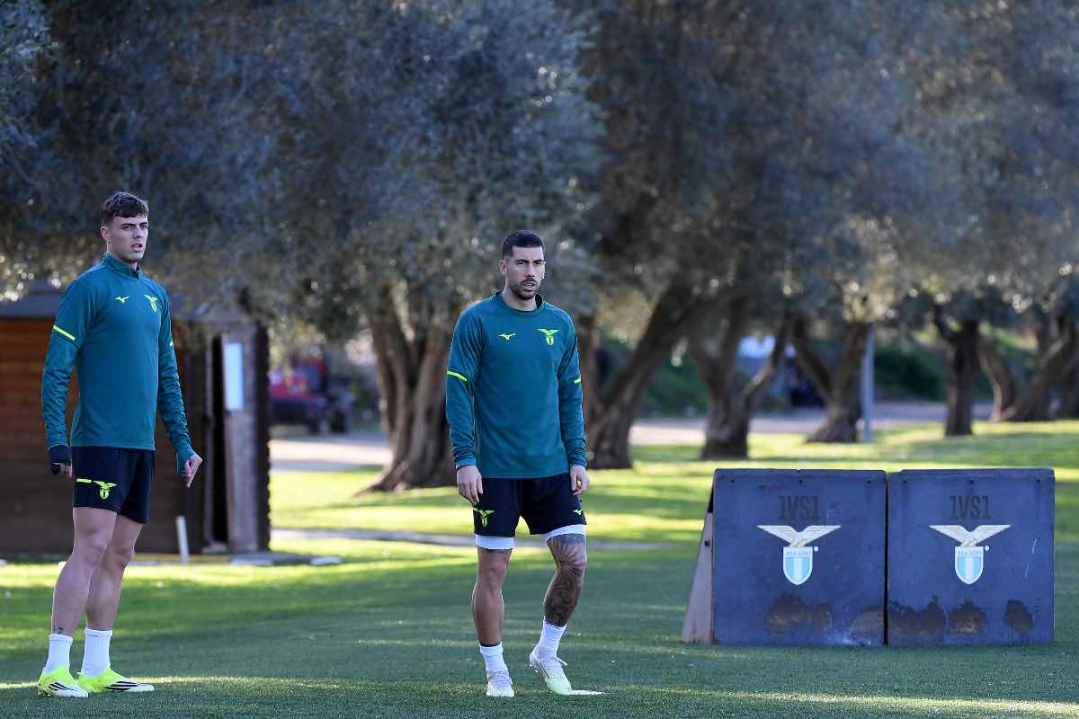 Mattia Zaccagni a Formello per l’allenamento con la Lazio