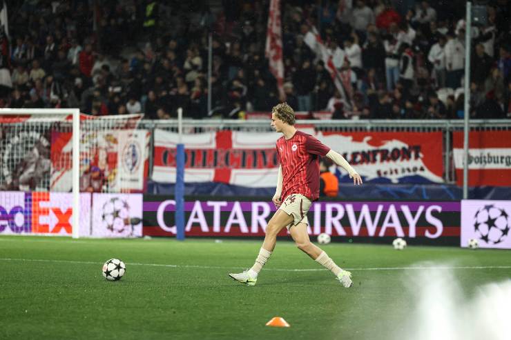 Maurits Kjærgaard nel riscaldamento