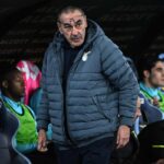 Maurizio Sarri in primo piano