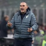 Sarri durante Lazio-Milan