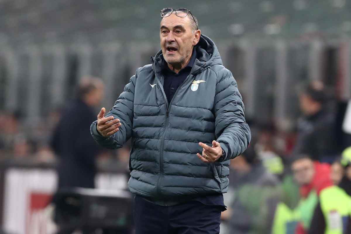 Sarri durante Lazio-Milan