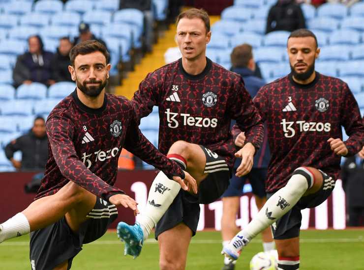Mazraoui durante un riscaldamento