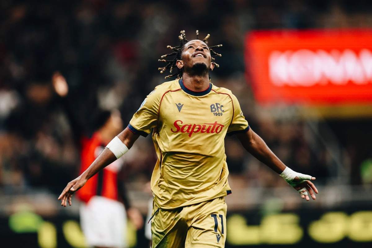Mbangula esulta dopo il gol