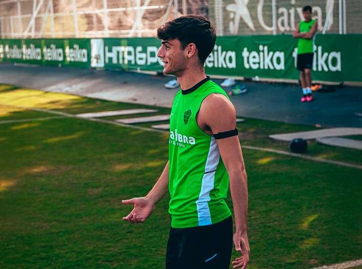 Rodri Mendoza durante un allenamento