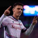 Moro con la maglia del Bologna