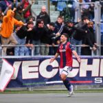 Cambiaghi esulta dopo il gol