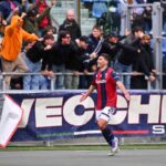 Cambiaghi esulta dopo un gol