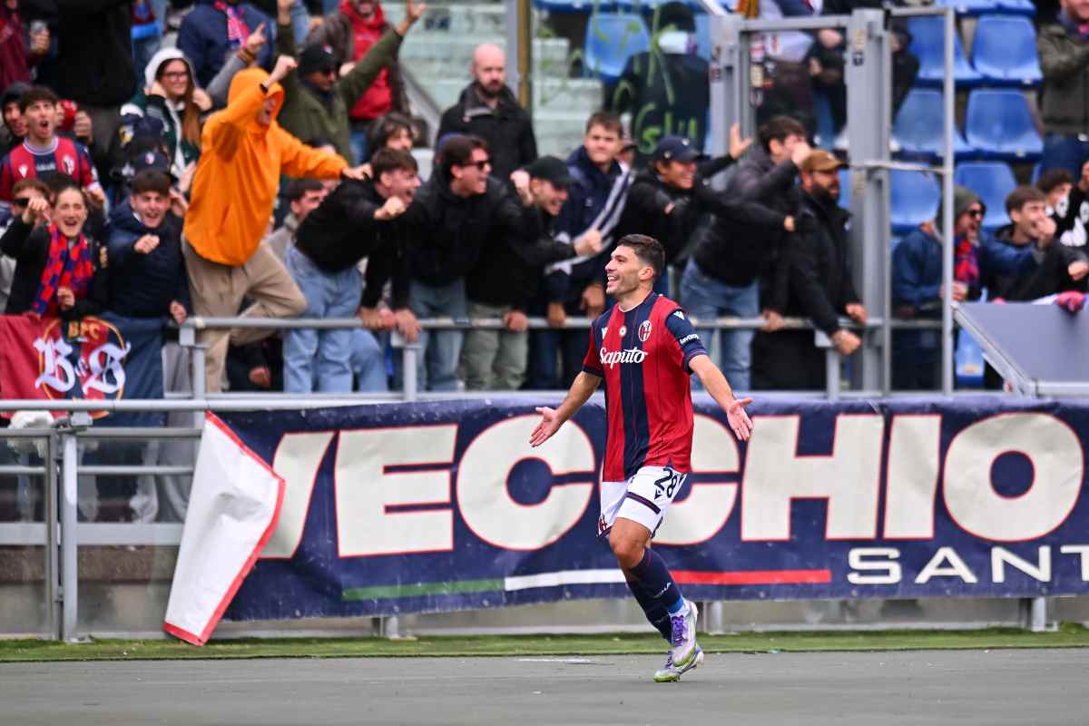 Cambiaghi esulta dopo un gol