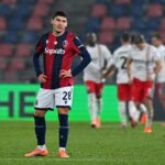 Nicolò Cambiaghi durante Bologna-Cremonese