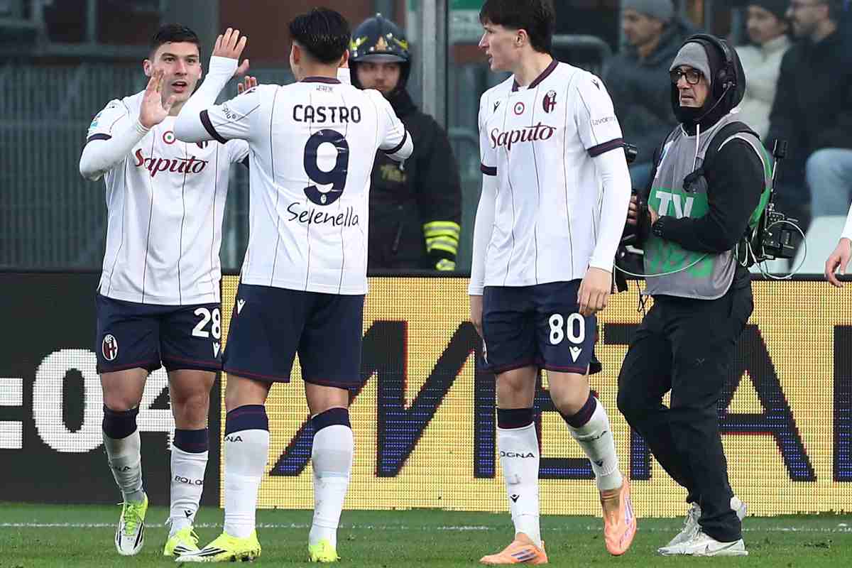 Cambiaghi e Castro esultano dopo un gol