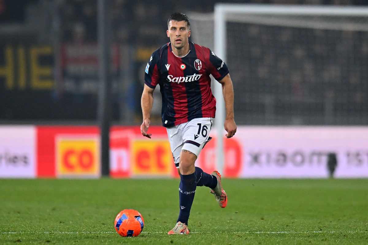 Nicolò Casale durante Bologna-Cremonese