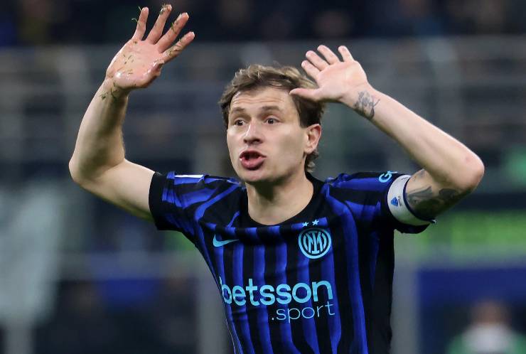 Nicolò Barella con la maglia dell'Inter