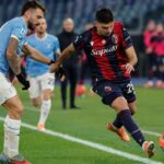 Nicolò Cambiaghi in azione contro la Lazio