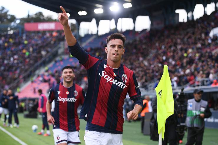 Moro esulta dopo il gol