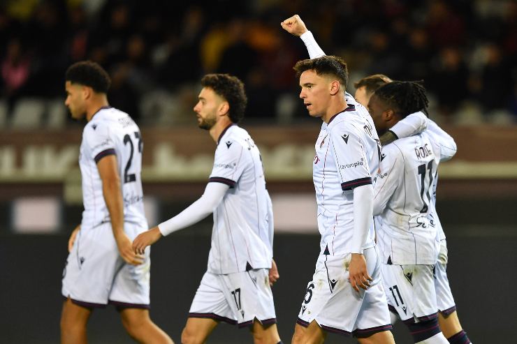 Moro esulta dopo il gol