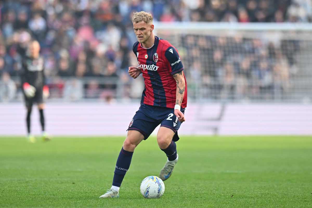 Jens Odgaard in azione durante Bologna-Verona