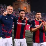 Odgaard, Moro e Freuler festeggiano dopo Bologna-Venezia nel 2024