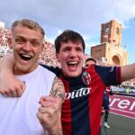 Jens Odgaard e Giovanni Fabbian esultano dopo la vittoria