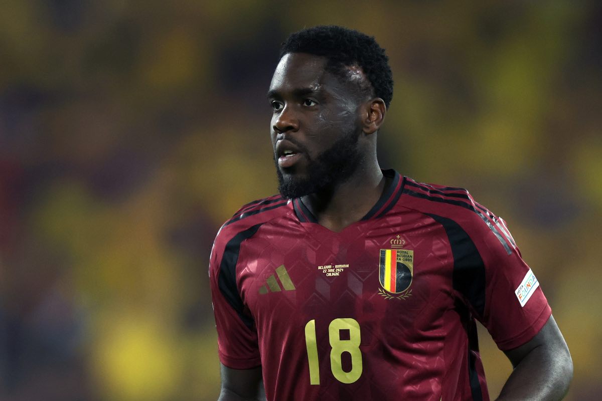 Orel Mangala durante Belgio-Romania a Euro2024