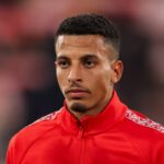 GIRONA, SPAIN - NOVEMBER 30: Azzedine Ounahi of Girona FC looks on prior to the the LaLiga EA Sports match between Girona FC and Real Madrid CF at Montilivi Stadium on November 30, 2025 in Girona, Spain.