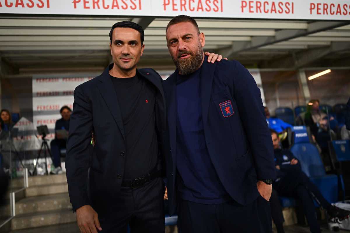 Raffaele Palladino e Daniele De Rossi prima di Atalanta-Genoa