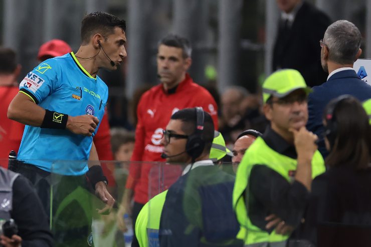 Arbitro Tremolada in primo piano