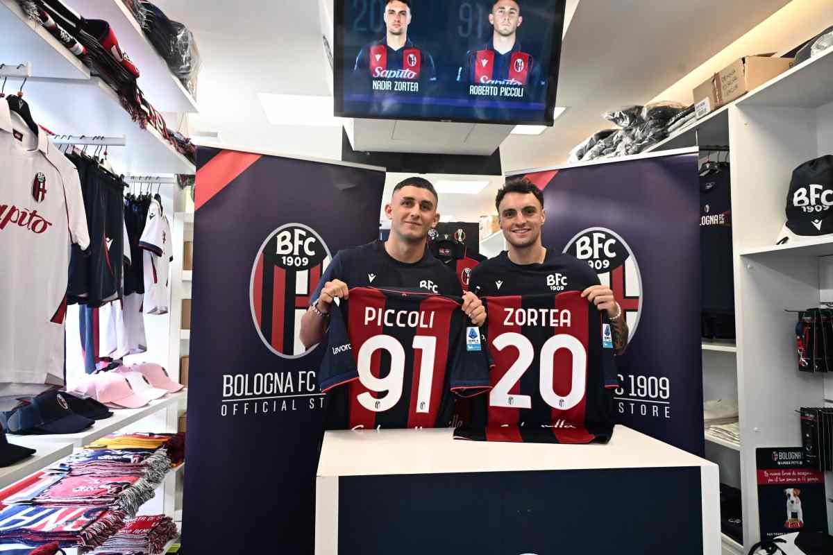 Piccoli e Zortea al Bologna Store: le immagini