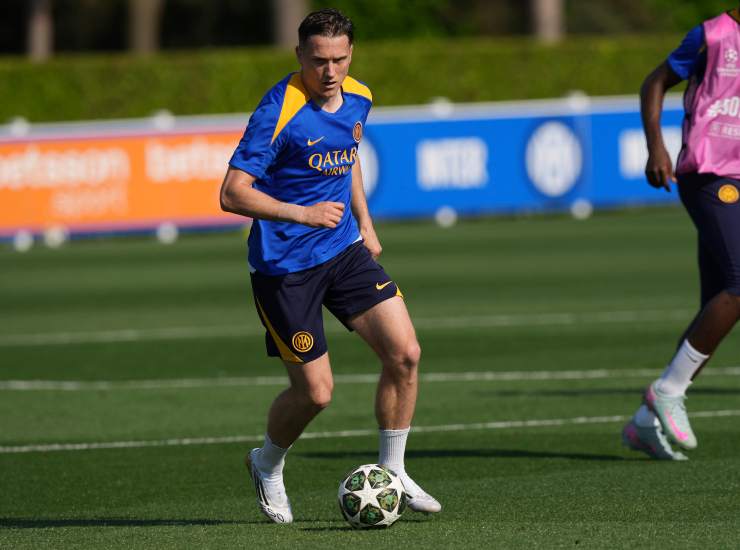 Zielinski durante un allenamento