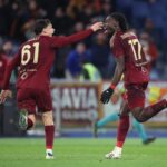 Pisilli e Manu Koné esultano dopo il gol
