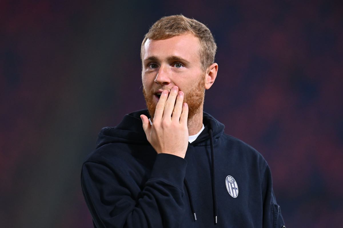 Tommaso Pobega nel pre partita di Bologna-Torino