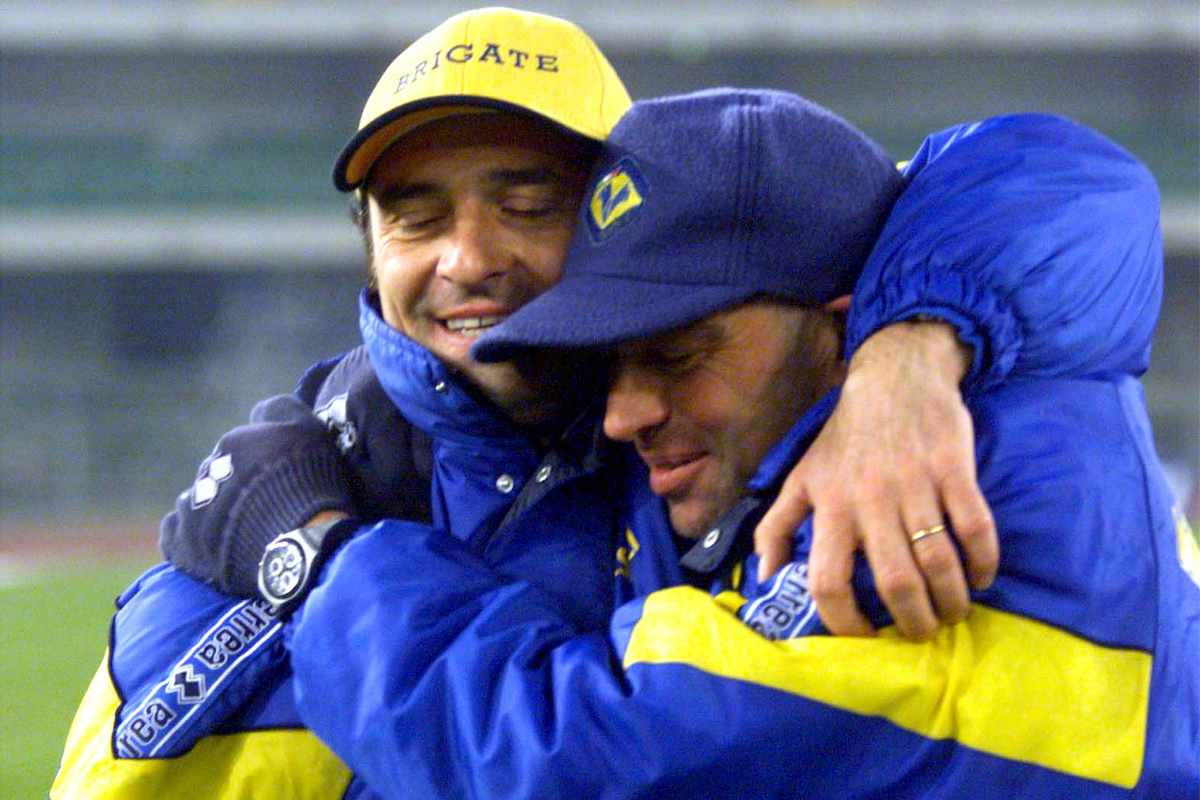 Prandelli e Fanna si abbracciano ai tempi del Verona