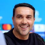 Raffaele Palladino durante una conferenza stampa ai tempi dell’Atalanta (marzo 2026)