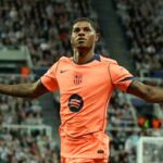 Rashford esulta dopo una rete