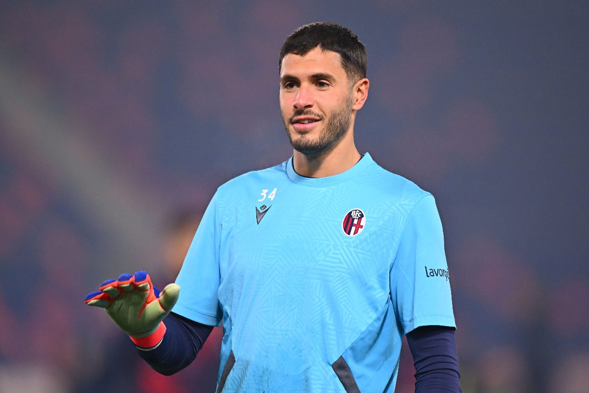 Tommaso Ravaglia durante il riscaldamento pre-partita