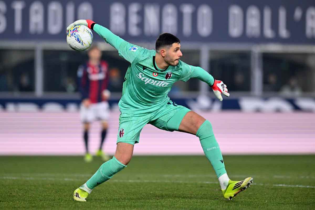 Federico Ravaglia durante Bologna-Milan