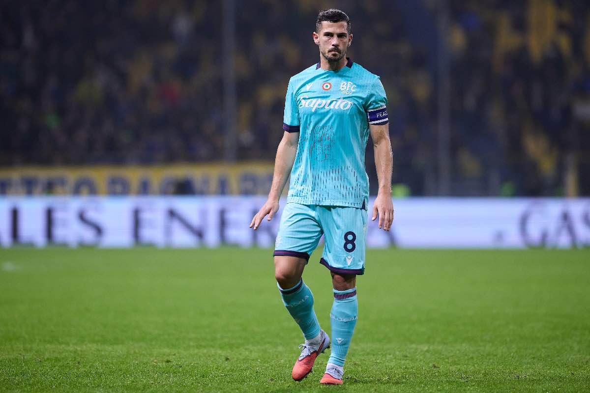 Remo Freuler in campo contro il Parma